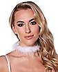 White Feather Choker Necklace