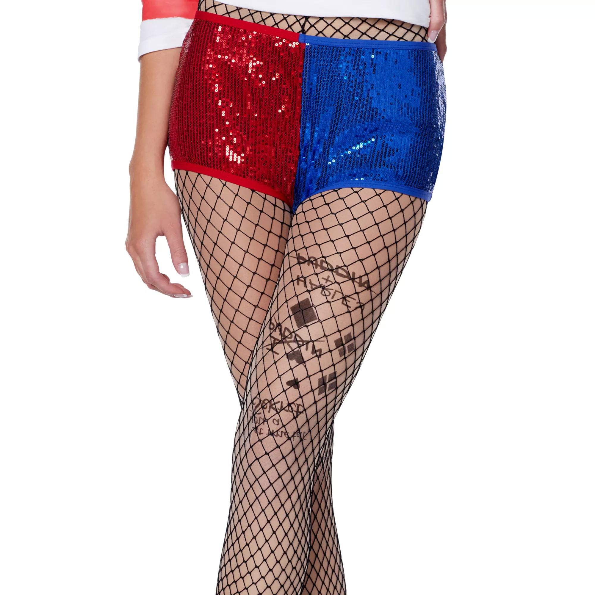 Adult Harley Quinn Sequin Shorts - Suicide Squad at Spencer's