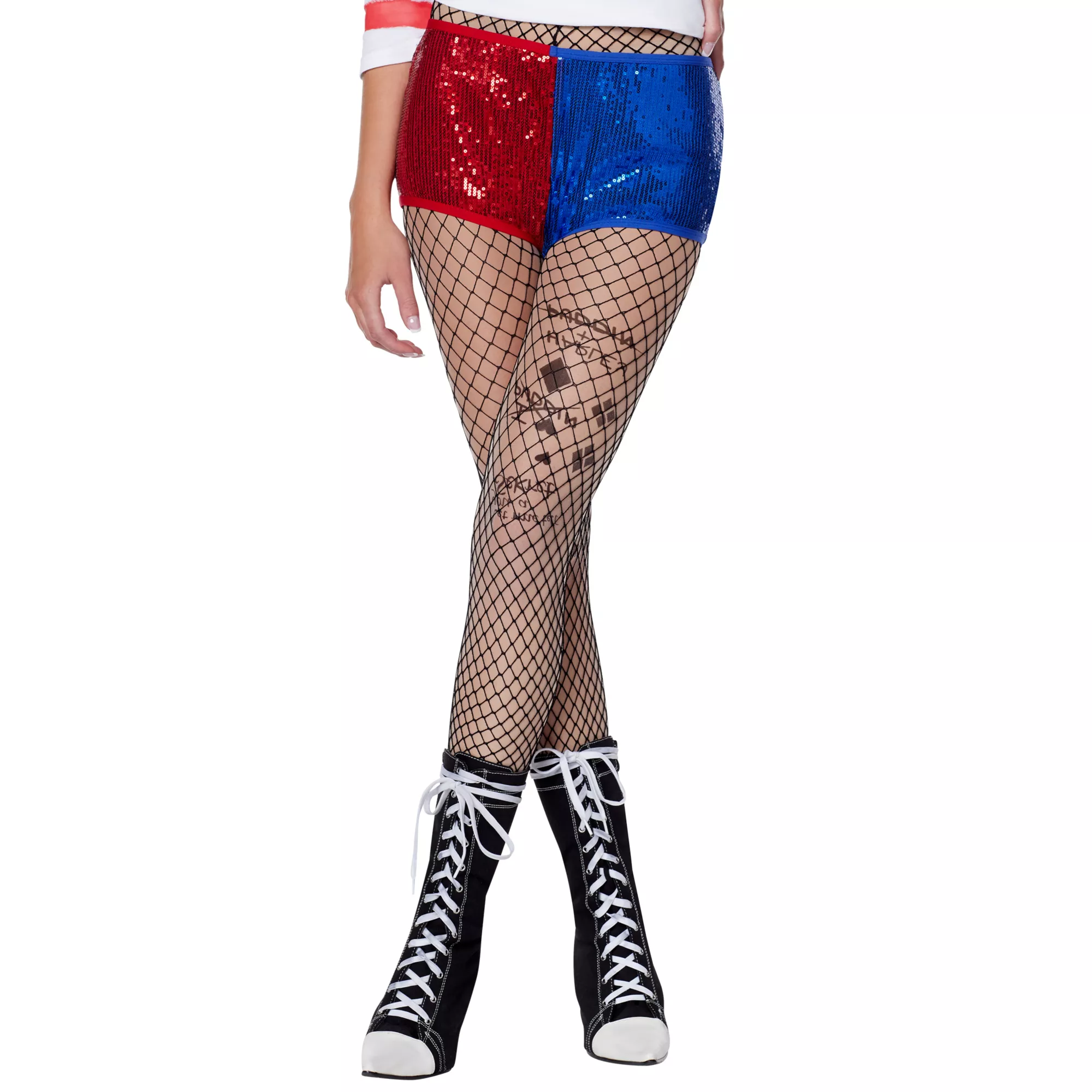 Adult Harley Quinn Sequin Shorts - Suicide Squad at Spencer's