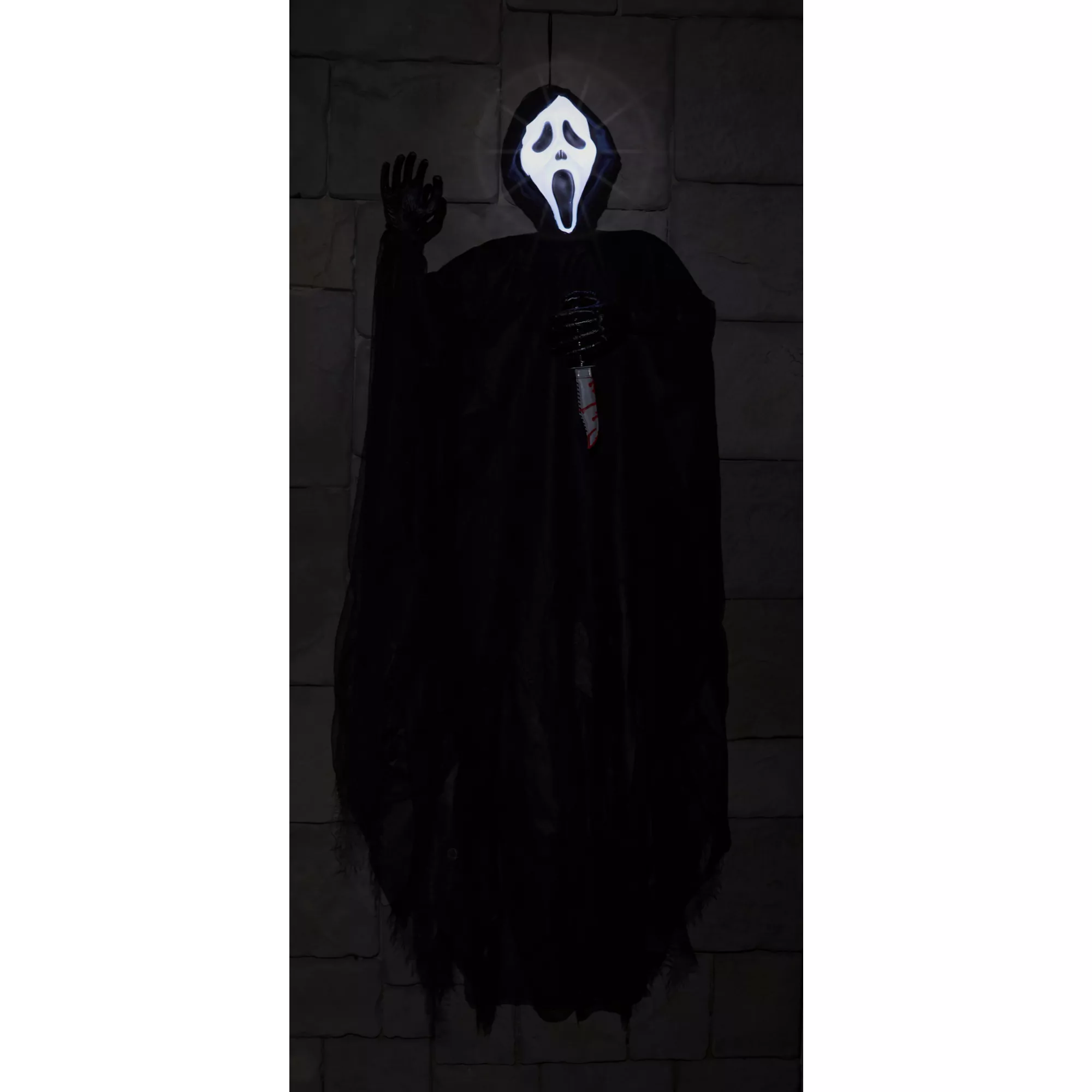 5 Ft Light-Up Ghost Face Hanging Prop - Decorations at Spencer's