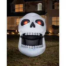 6 Ft Skull Inflatable - Decorations at Spirit Halloween