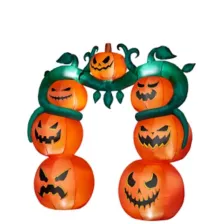 9 Ft Light-Up Jack-O'-Lantern Archway Inflatable Decoration at Spirit Halloween