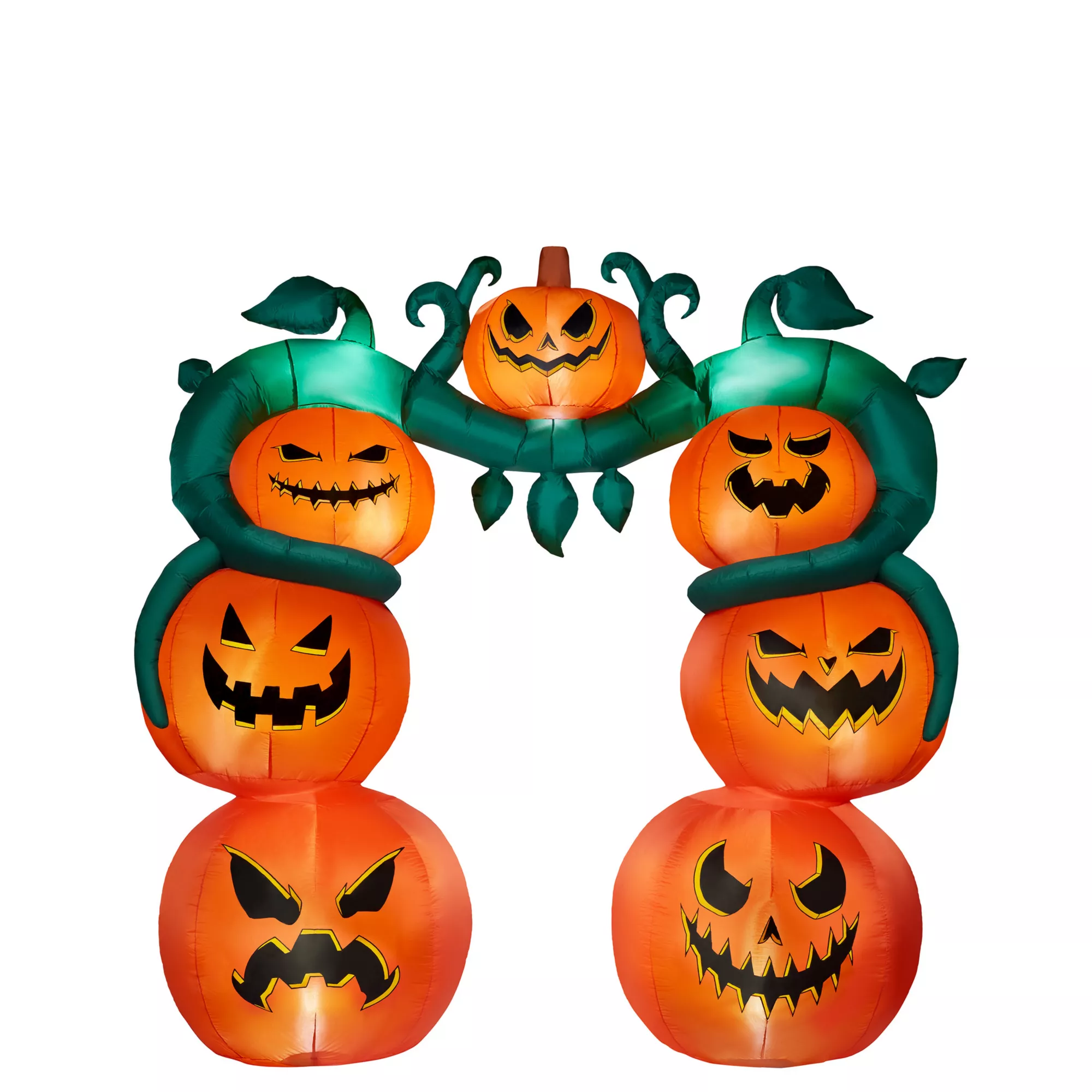9 Ft Light-Up Jack-O'-Lantern Archway Inflatable Decoration at Spirit Halloween