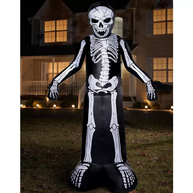 8 Ft. Skeleton Inflatable - Light-Up Decorations at Spirit Halloween