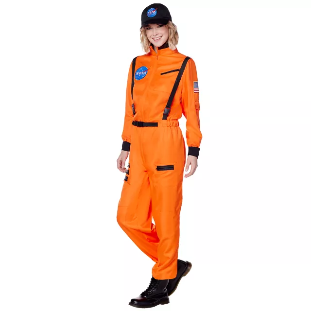 Orange Nasa Jumpsuit Costume Small by Spencer s