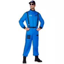 Adult Blue NASA Jumpsuit Costume at Spirit Halloween