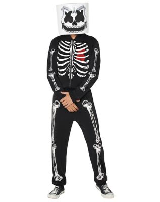 Adult Skeleton Marshmello Costume - Spencer's