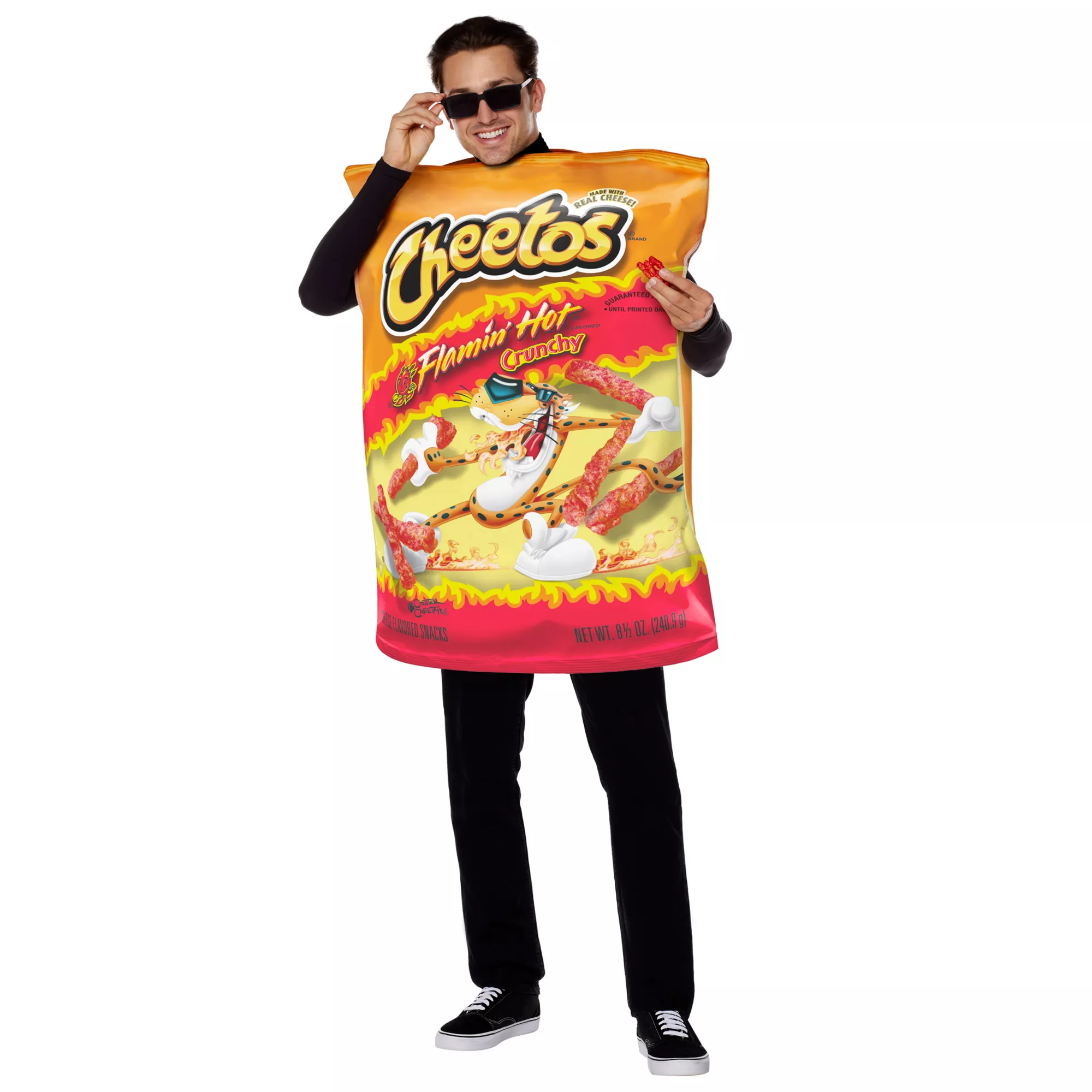 Adult Flamin' Hot Cheetos Bag Costume at Spirit Halloween