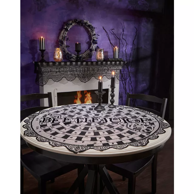 Round Lace Beetlejuice Tablecloth at Spencer's