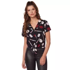 Jason Voorhees Tie Front Shirt - Friday the 13th at Spirit Halloween