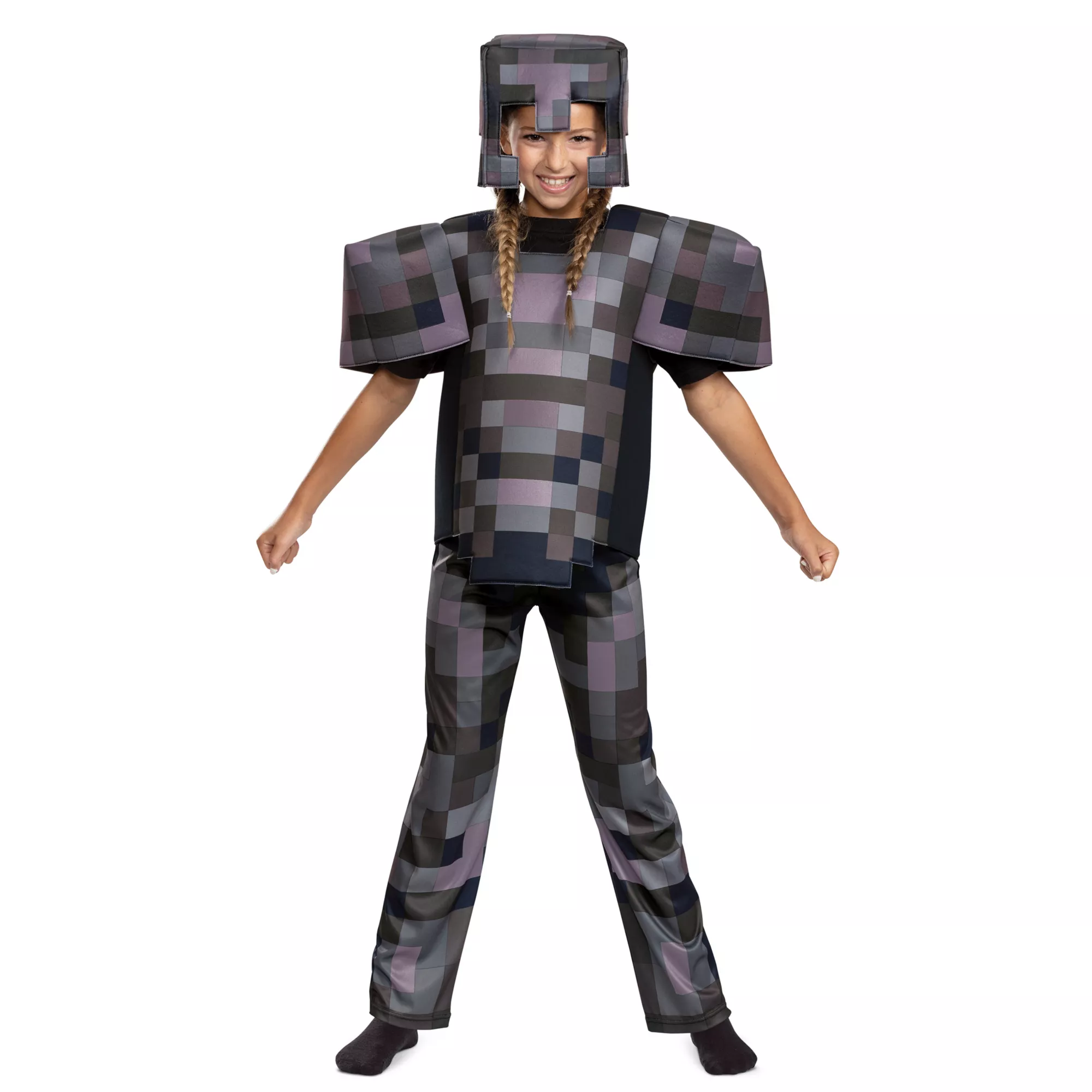 Kids Netherite Armor Costume Deluxe - Minecraft at Spirit Halloween