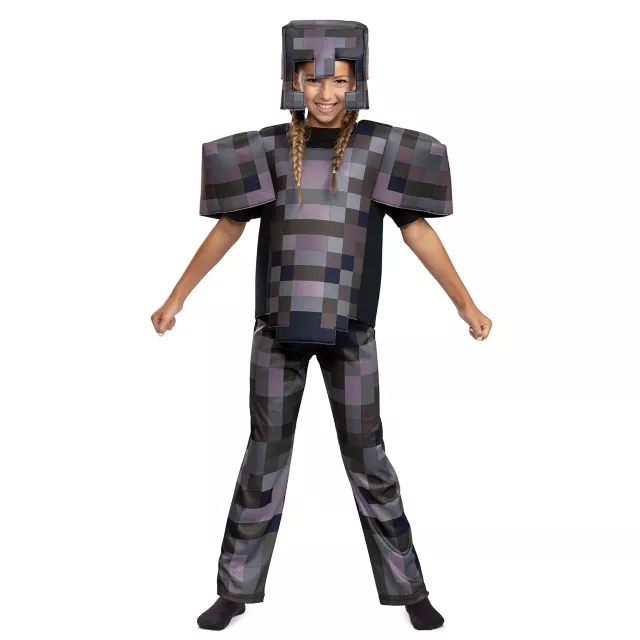 Kids Netherite Armor Costume Deluxe - Minecraft at Spirit Halloween