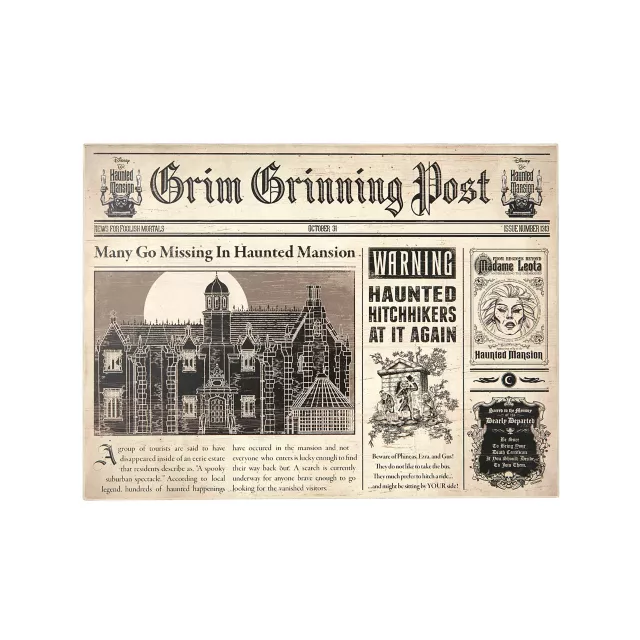 Newspaper Sign - Disney The Haunted Mansion at Spencer's
