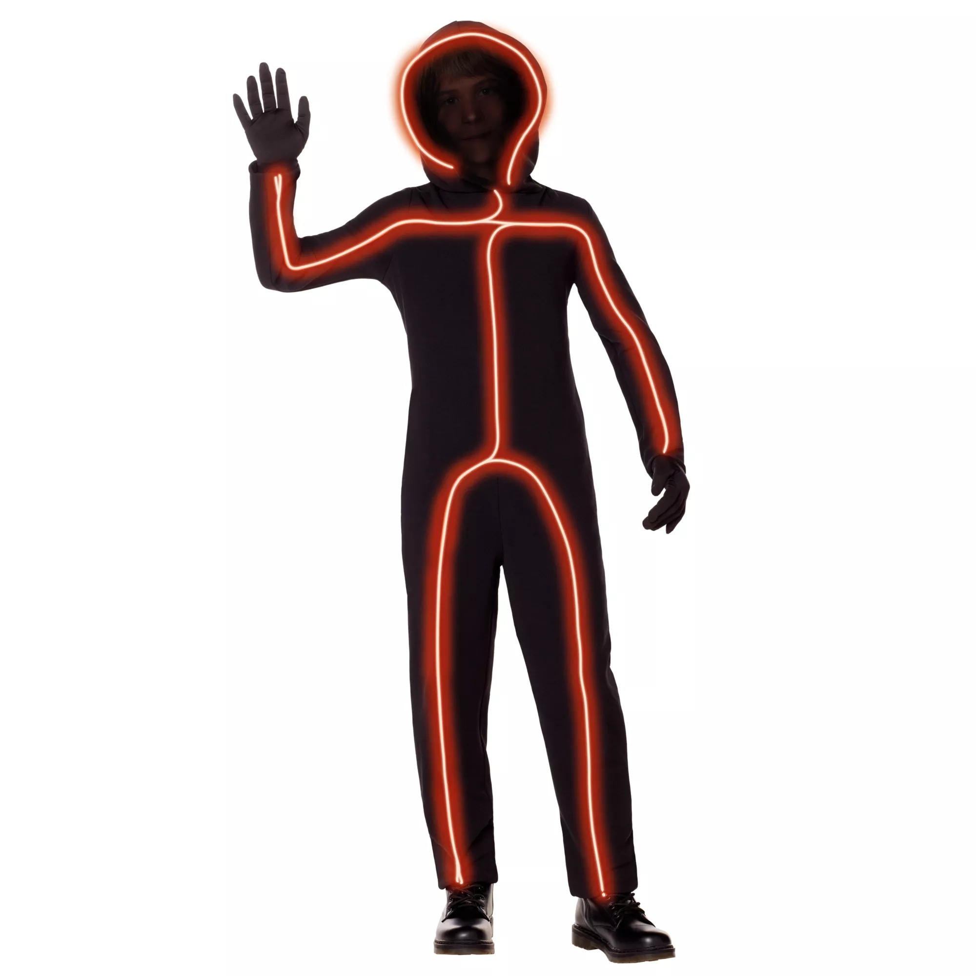 Kids Orange Light-Up Stick Figure Costume at Spencer's