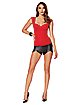Adult Red Lace Cap Sleeve Corset
