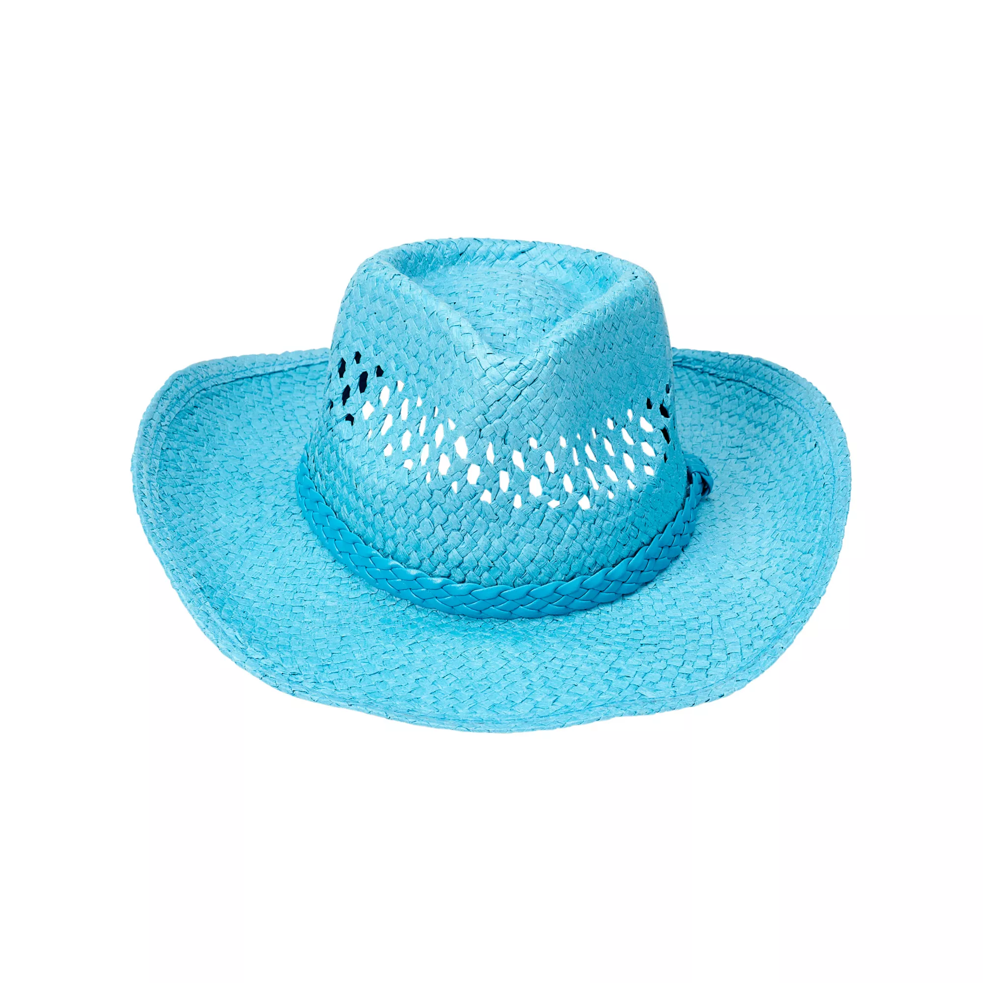 Blue Straw Cowboy Hat