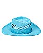 Blue Straw Cowboy Hat
