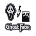Ghost Face Patch and Pin Set at Spencer's