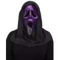 Purple Ghost Face Metallic Full Mask at Spencer's