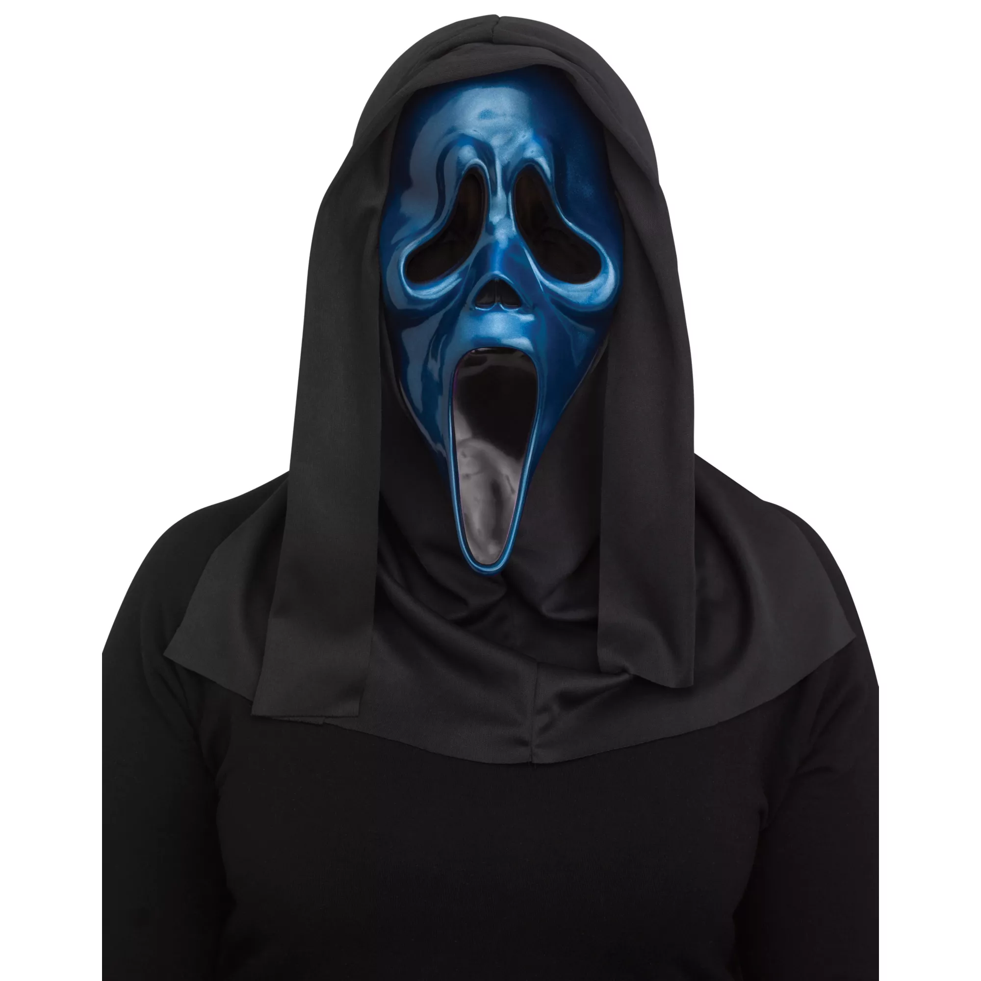 Blue Ghost Face Metallic Full Mask at Spencer's