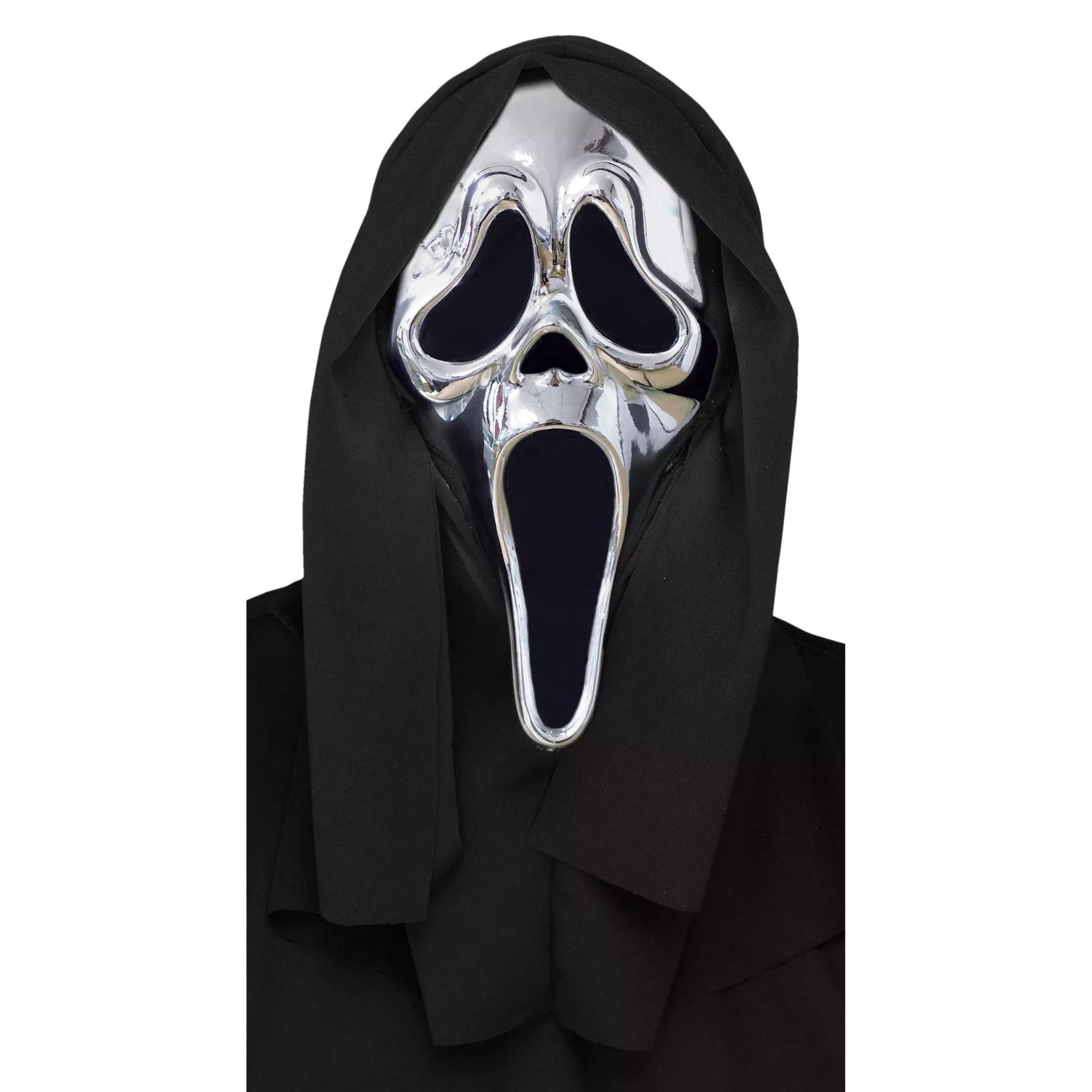 Chrome Ghost Face Full Mask