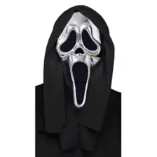 Chrome Ghost Face Full Mask at Spencer's