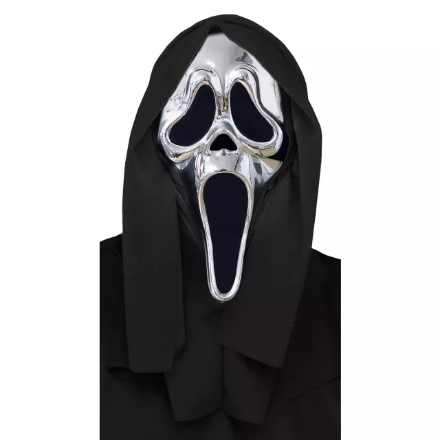 Chrome Ghost Face Full Mask