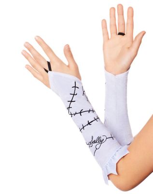 Kids Sally Ruffle Fingerless Gloves - The Nightmare Before Christmas - Spencer's