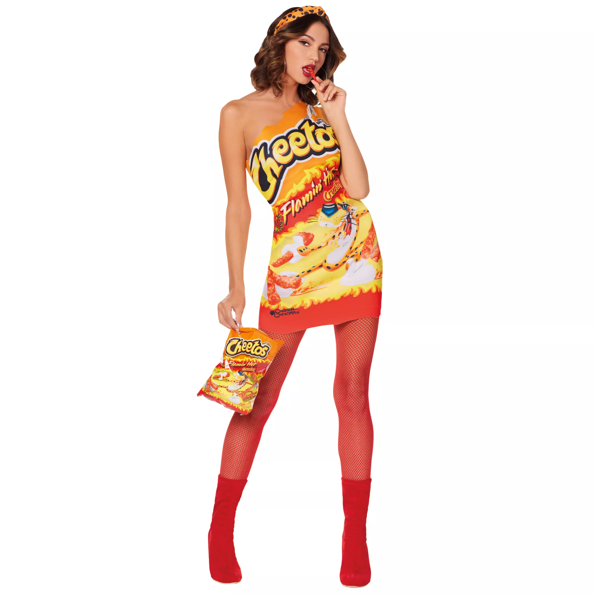 Adult Flamin' Hot Cheetos Dress Costume at Spirit Halloween