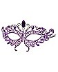 Purple Butterfly Crystal Eye Half Mask
