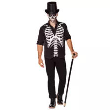Adult Skeleton Vest at Spencer's