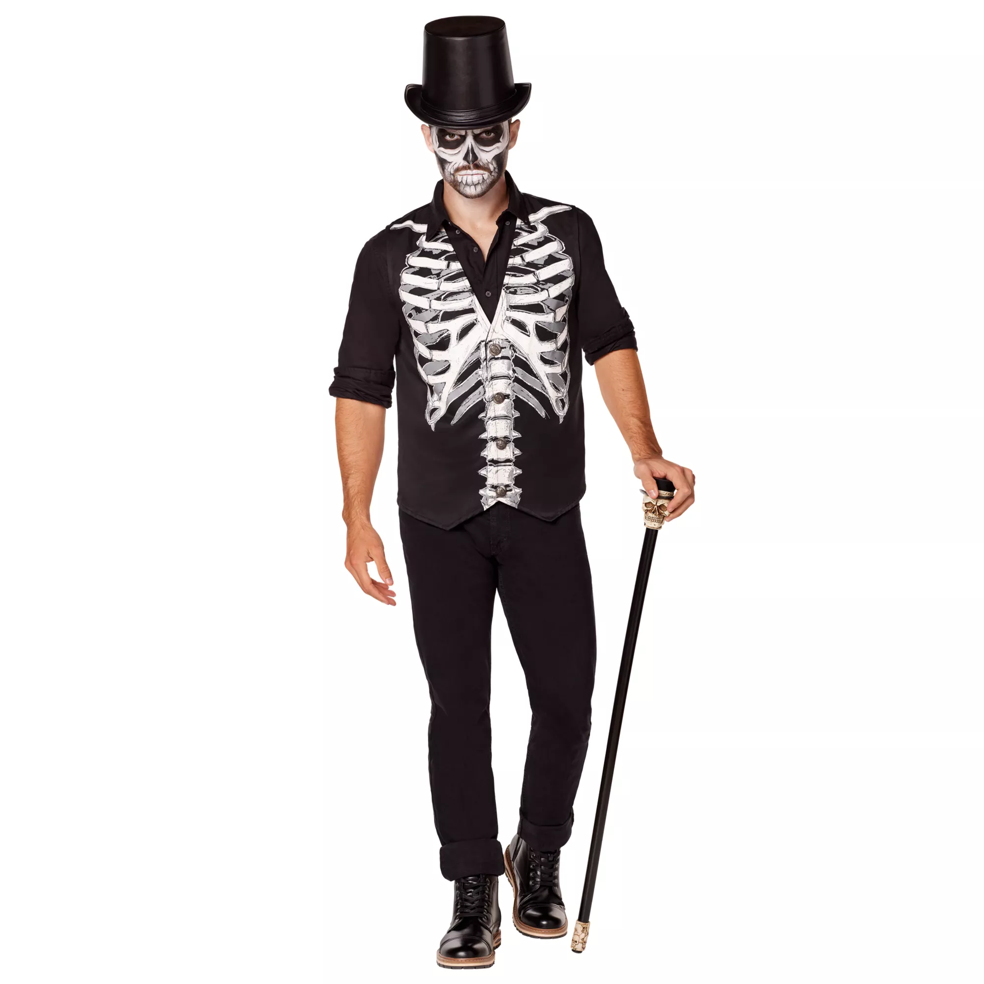 Adult Skeleton Plus Size Vest at Spencer's