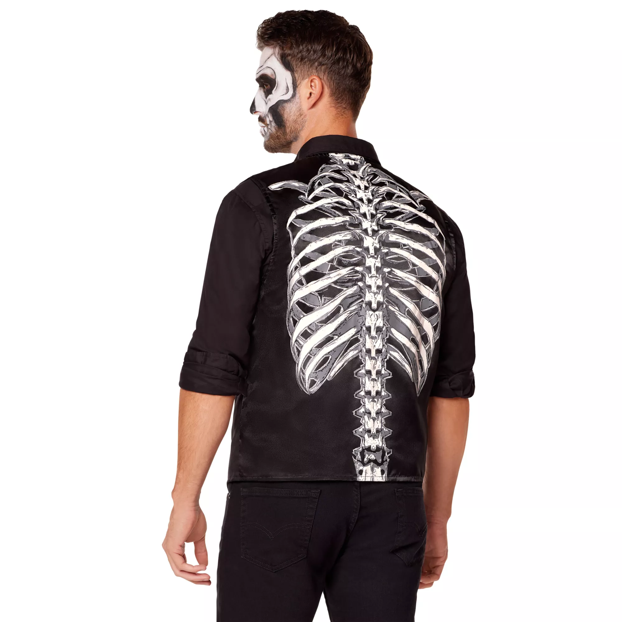 Adult Skeleton Plus Size Vest at Spencer's
