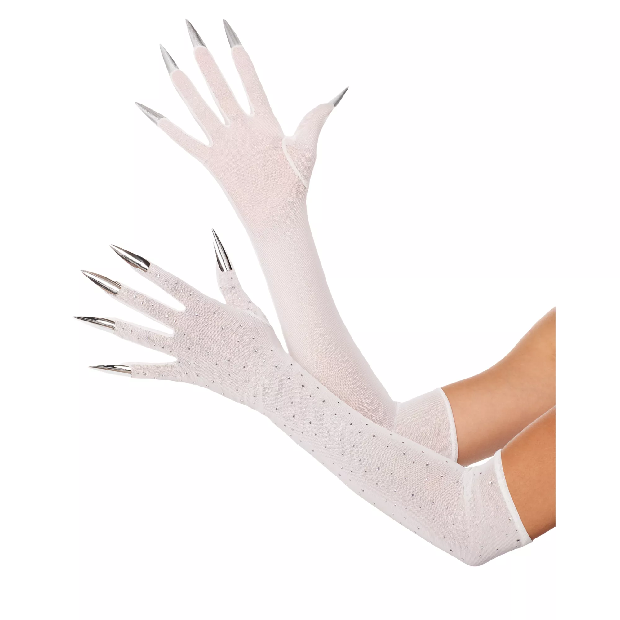 Rhinestone Claw Angel Gloves at Spencer's