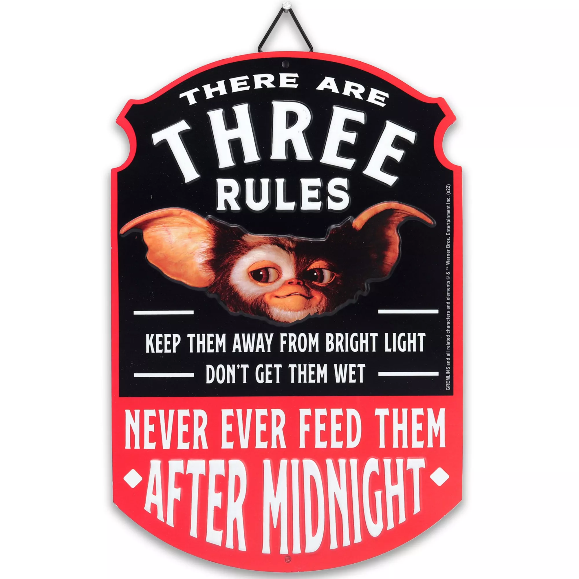 Three Rules Gizmo Sign - Gremlins