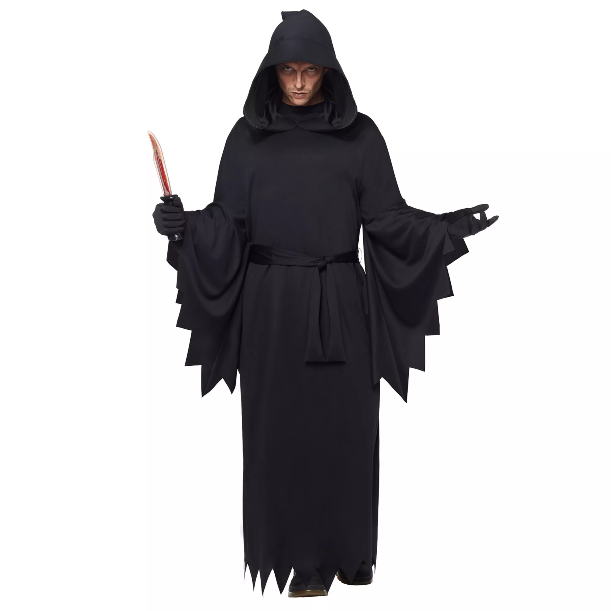 Adult Hooded Black Robe Costume at Spirit Halloween