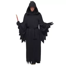 Adult Hooded Black Robe Costume at Spirit Halloween