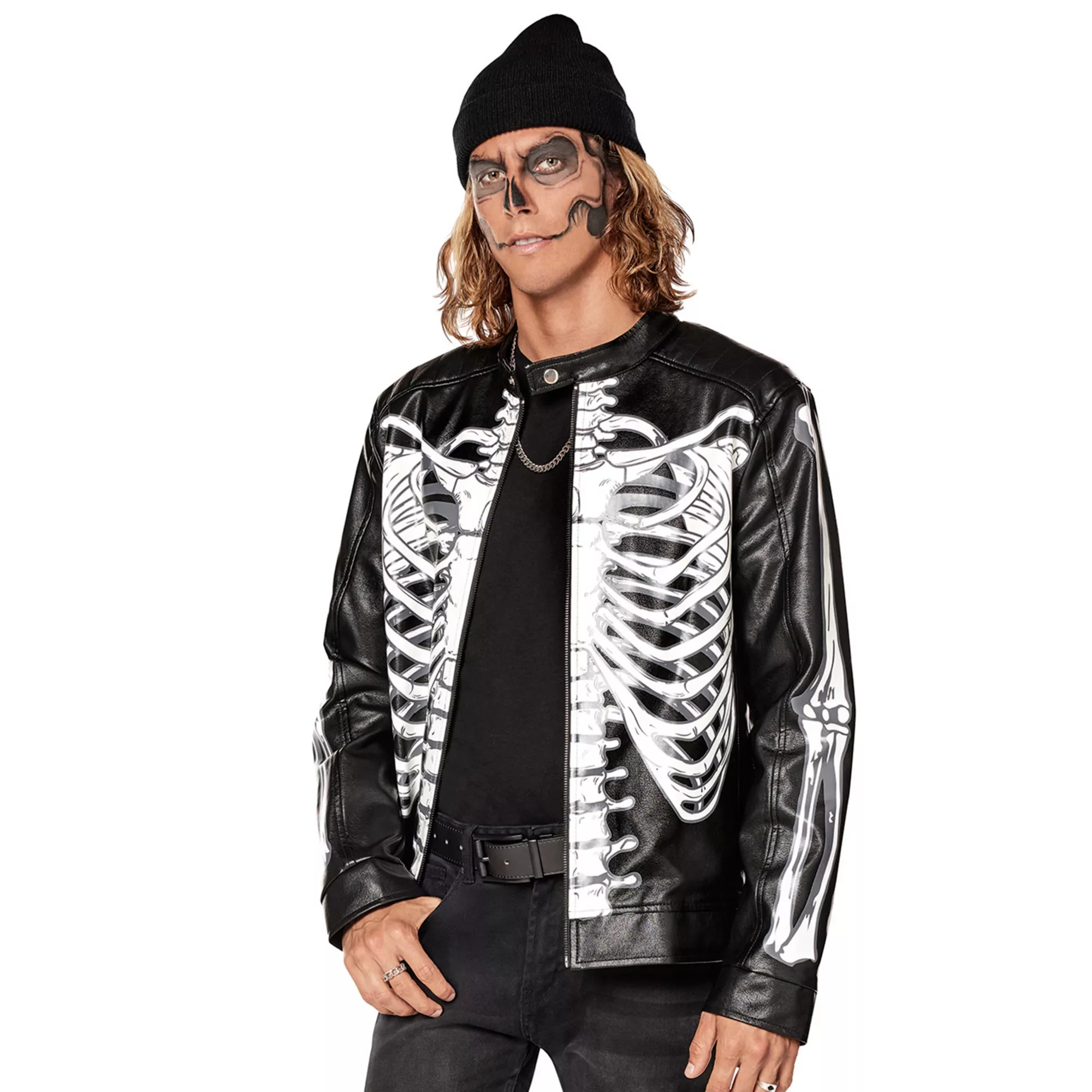Adult Skeleton Moto Jacket at Spirit Halloween