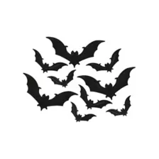 Gothic Noir Bat Decals - 9 Pack at Spencer's