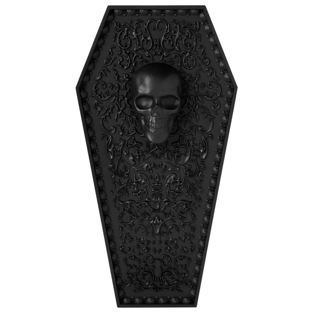 Gothic Noir Skull Coffin Sign at Spirit Halloween