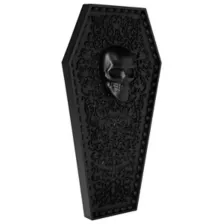 Gothic Noir Skull Coffin Sign at Spirit Halloween