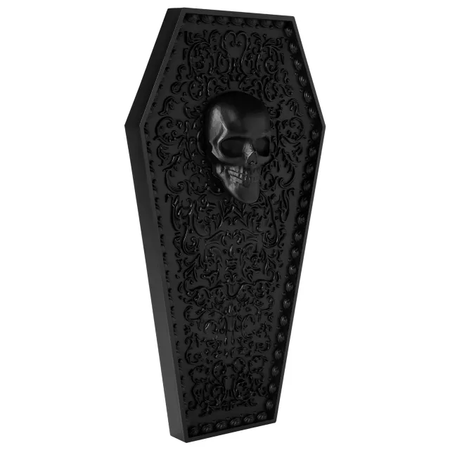 Gothic Noir Skull Coffin Sign at Spirit Halloween