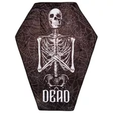 Gothic Noir Skull Coffin Fleece Blanket at Spencer's