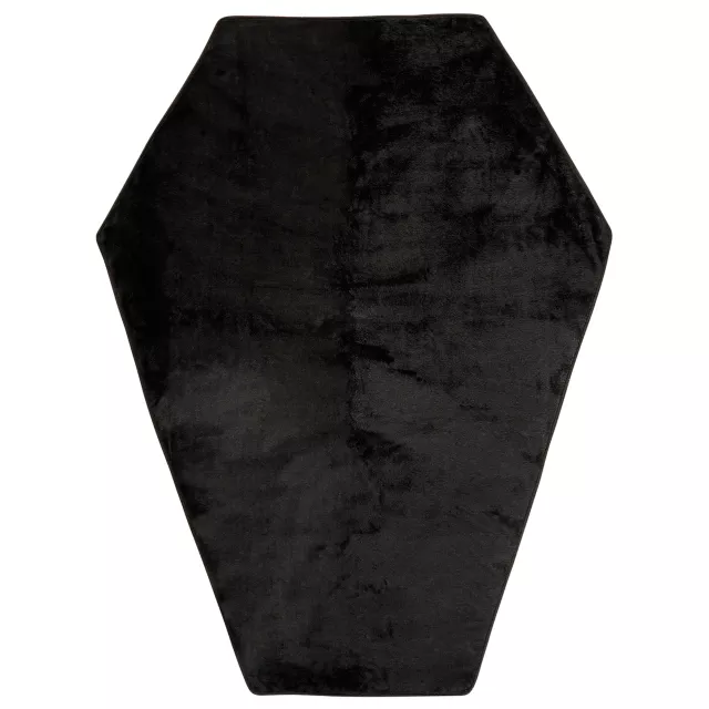 Gothic Noir Skull Coffin Fleece Blanket at Spencer's