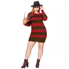 Adult Freddy Krueger Sweater Dress - A Nightmare on Elm Street at Spencer's