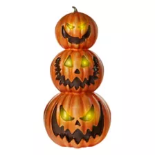 2.4 Ft Light-Up Pumpkin Stack Decoration at Spirit Halloween
