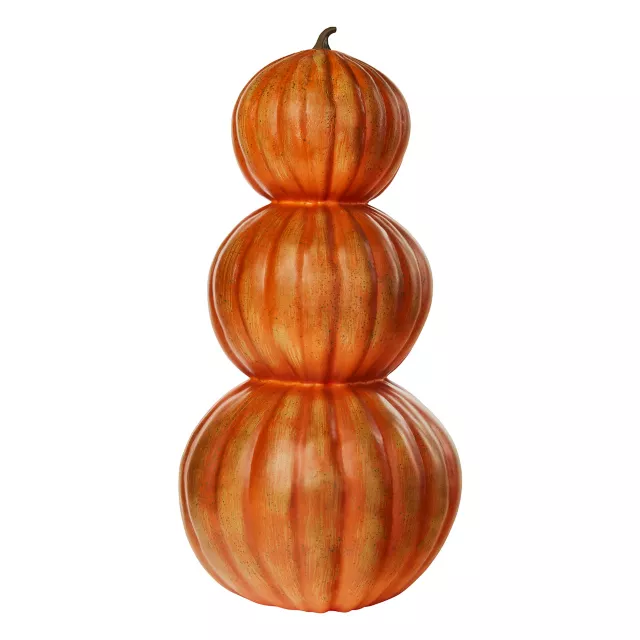 2.4 Ft Light-Up Pumpkin Stack Decoration at Spirit Halloween