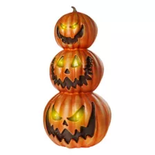 2.4 Ft Light-Up Pumpkin Stack Decoration at Spirit Halloween