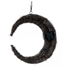 Light-Up Crescent Moon Wreath at Spirit Halloween