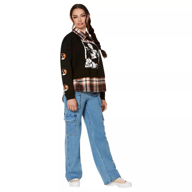 Halloween Plaid Crew Long Sleeve T Shirt at Spirit Halloween